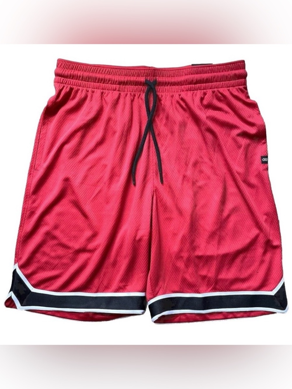 Mens Red Basketball Shorts Sports Active Gym Fitness Workout NTW - Size L